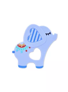 Baby Care szilikon rágóka - Еlephant Lucky Blue