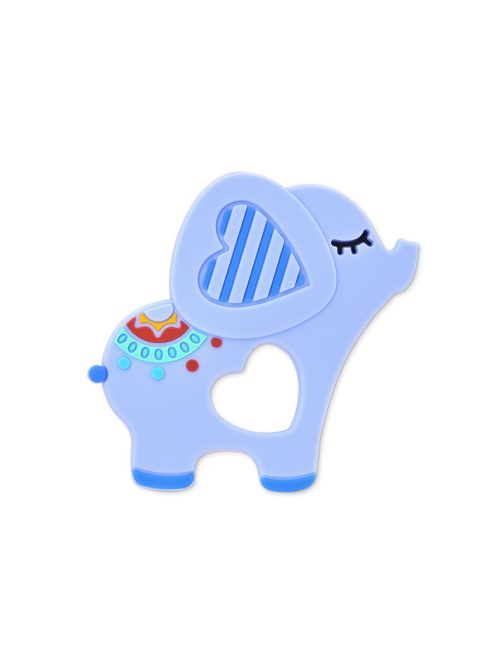 Baby Care szilikon rágóka - Еlephant Lucky Blue