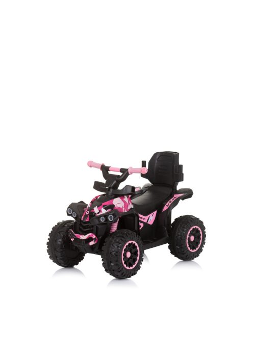 Chipolino ATV bébitaxi tolókarral és kupolával - White/pink