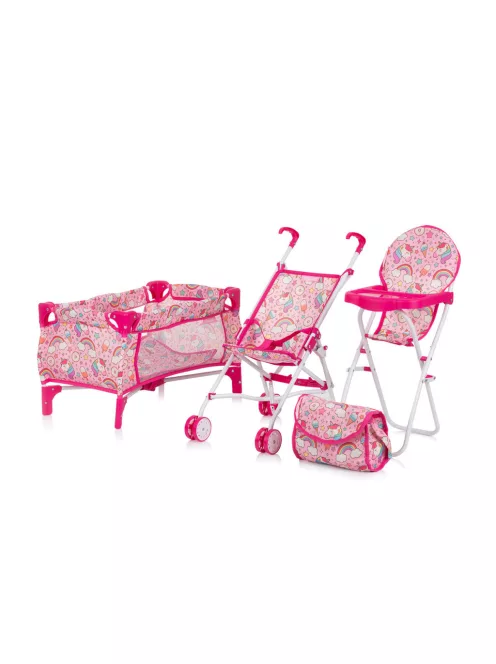 Chipolino Trixy 3 in 1 babázós játék szett - Unicorn