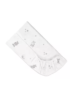 Lorelli gumis lepedő 60x120 + 15cm - Little Rabbits Grey