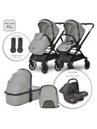 Lorelli Reya 3az1-ben multifunkciós babakocsi átfordítható tolókarral + Joy autóshordozó - Grey
