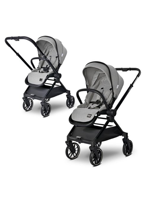Lorelli Reya 3az1-ben multifunkciós babakocsi átfordítható tolókarral + Joy autóshordozó - Grey