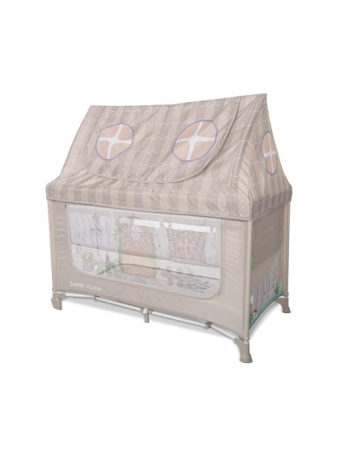 Lorelli Sweet Home 2, multifunkciós utazóágy tetővel - Beige