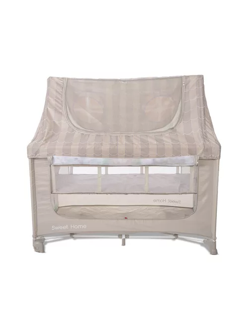 Lorelli Sweet Home 2, multifunkciós utazóágy tetővel - Beige