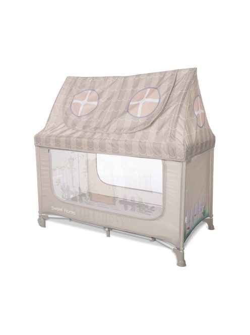 Lorelli Sweet Home 2, multifunkciós utazóágy tetővel - Beige