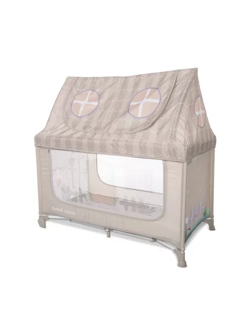 Lorelli Sweet Home 2, multifunkciós utazóágy tetővel - Beige