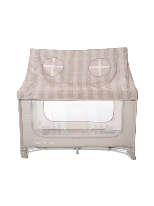 Lorelli Sweet Home 2, multifunkciós utazóágy tetővel - Beige