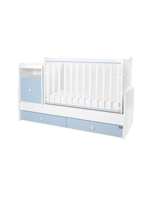 Lorelli Trend PLUS kombi ágy 70x165 - White Baby Blue