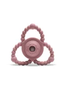 Lorelli Természetes szilikon csörgő-rágóka - Deep Pink