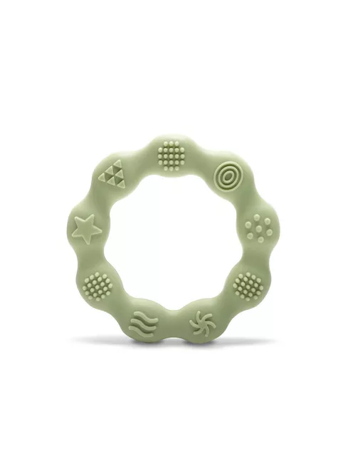 Lorelli Természetes szilikon rágóka karika - Fresh Green
