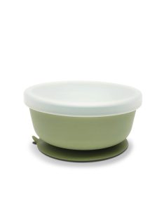 Lorelli Természetes szilikon tál tetővel - Fresh Green