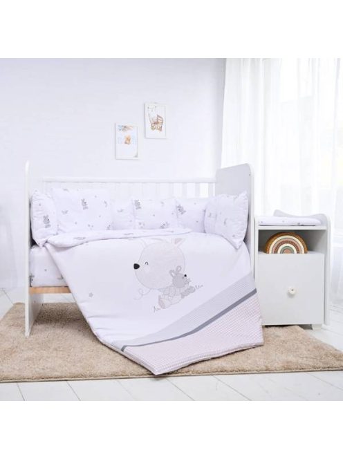 Lorelli ágynemű garnitúra Trend kombi ágyhoz, Little Rabbits Grey
