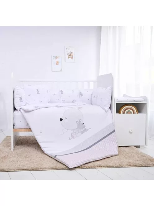 Lorelli ágynemű garnitúra Trend kombi ágyhoz, Little Rabbits Grey