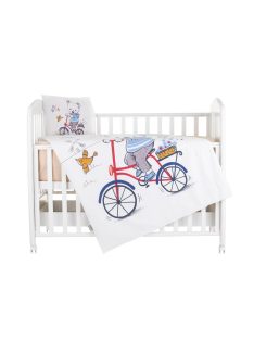 Chipolino 5 részes ágynemű garnitúra - bear with bicycle