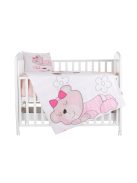 Chipolino 5 részes ágynemű garnitúra - pink bear