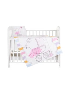 Chipolino 5 részes ágynemű garnitúra - pink heart