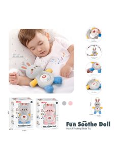   Chipolino Nyugtató nyuszi figura zenével és fénnyel, halvány rózsaszín