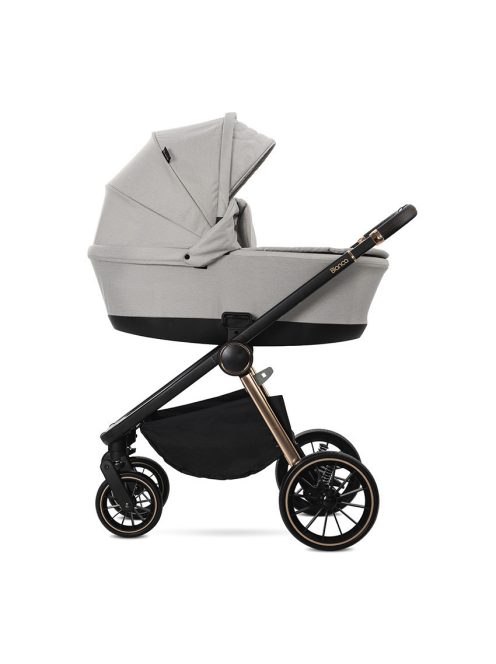 Lorelli Bianca 3az1-ben újszülött babakocsi Lorelli Aria Luxe hordozóval - Beige (2 doboz)