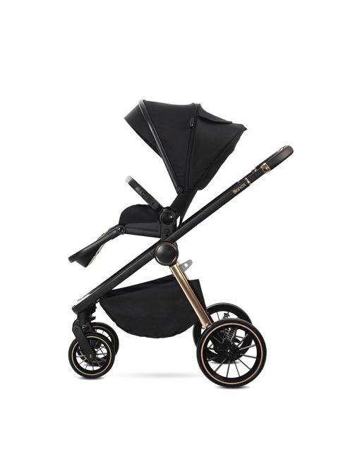 Lorelli Bianca 3az1-ben újszülött babakocsi Lorelli Aria Luxe hordozóval - Black (2 doboz)