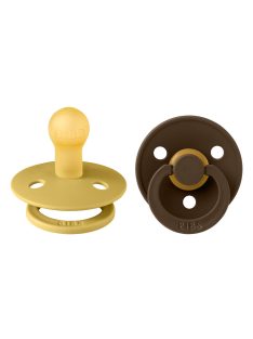 BIBS Colour 2-es szett, (Mustársárga/Mokka), 0-6 hó