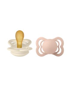   BIBS Supreme cumi 2-es szett, (Krémfehér/Púderrózsaszín), 0-6 hó