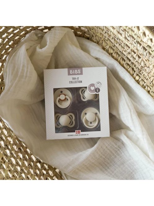 BIBS Try-it Cumi 4 db-os kollekció, krémfehér