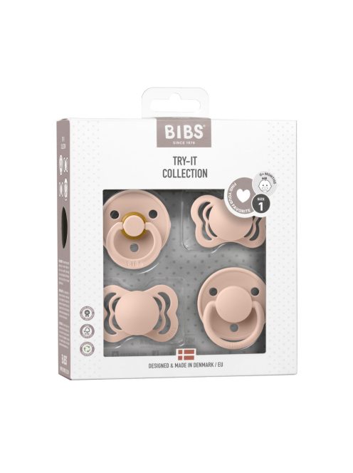BIBS Try-it Cumi 4 db-os kollekció, púderrózsaszín