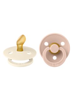   BIBS Colour 2-es szett, anatómiai cumifej, (Krémfehér/Púderrózsaszín), 0-6 hó