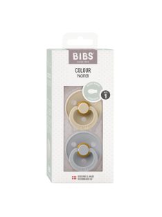   BIBS Colour 2-es szett, szimmetrikus cumifej, (Vanília/Delfin), 0-6 hó