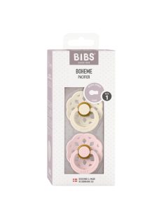   BIBS Boheme cumi 2-es szett, (Krémfehér/Cseresznyevirág), 0-6 hó