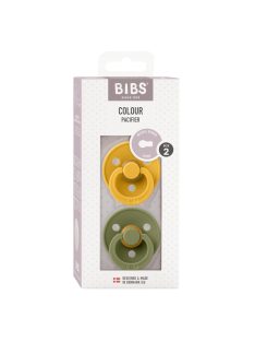 BIBS Colour 2-es szett, (Méz/Olivazöld), 6-18 hó