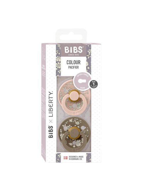 BIBS X Liberty 2-es Cumi szett, Colour, Capel, Púderrózsaszín Mix, 0-6 hó