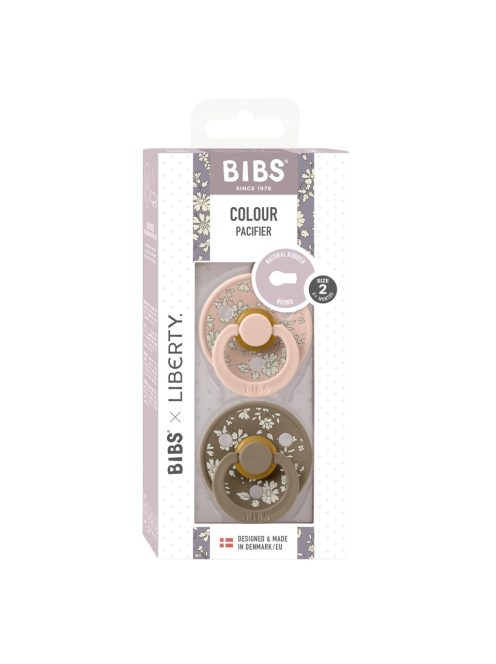 BIBS X Liberty 2-es Cumi szett, Colour, Capel, Púderrózsaszín Mix, 6-18 hó