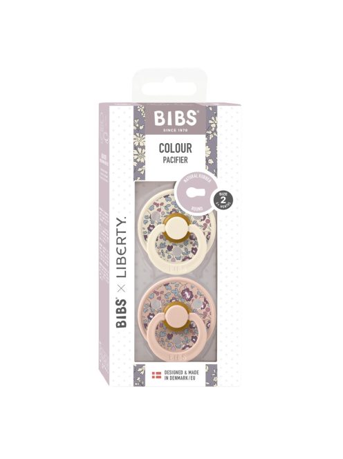BIBS X Liberty 2-es Cumi szett, Colour, Eloise, Púderrózsaszín Mix, 6-18 hó