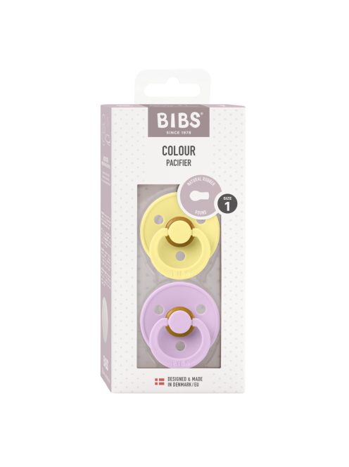 BIBS Colour 2-es szett, (Napsugár/Viola), 0-6 hó