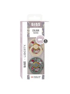   BIBS X Liberty 2-es Cumi szett, Colour, Kamilla, Fenyőzöld Mix, 0-6 hó