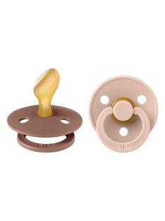   BIBS Colour 2-es szett, anatómiai cumifej, (Mackó/Púderrózsaszín), 6-36 hó