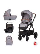 Chipolino Prestige 3az1-ben multifunkciós babakocsi - Cloud grey
