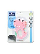Baby Care szilikon rágóka - Dino Lucky Pink