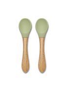 Lorelli Szilikon kanalak bambusz nyéllel, 2 db - fresh green