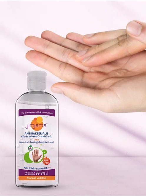 JimJams Antibakteriális kéz- és bőrfertőtlenítő gél, 100 ml