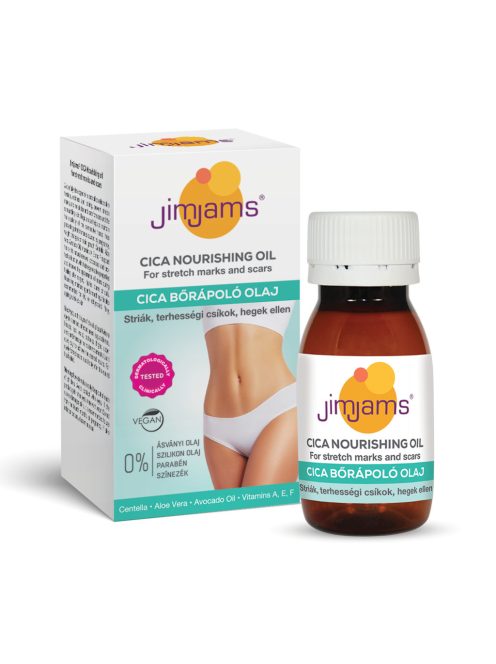 JimJams CICA bőrápoló olaj striák, terhességi csíkok, hegek ellen, 50 ml