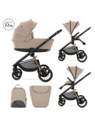 Lorelli Bianca 3az1-ben újszülött babakocsi Lorelli Spirit hordozóval - Beige (2doboz)