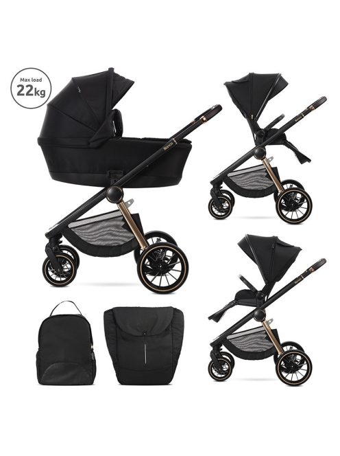 Lorelli Bianca multifunkciós babakocsi + adapter - Black