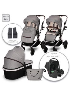   Lorelli Glory multifunkciós babakocsi + adapter - Opaline Grey