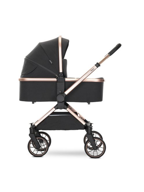 Lorelli Reya 3az1-ben multifunkciós babakocsi átfordítható tolókarral + Joy autóshordozó - Black Jasper