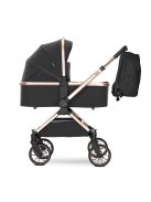 Lorelli Reya 3az1-ben multifunkciós babakocsi átfordítható tolókarral + Joy autóshordozó - Black Jasper