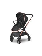 Lorelli Reya 3az1-ben multifunkciós babakocsi átfordítható tolókarral + Joy autóshordozó - Black Jasper