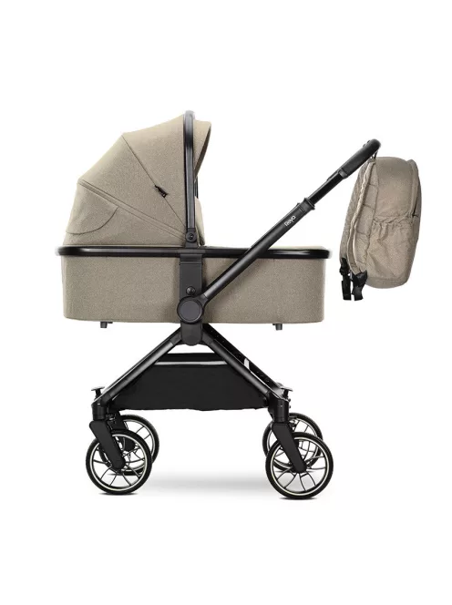 Lorelli Reya 3az1-ben multifunkciós babakocsi átfordítható tolókarral + Joy autóshordozó - Brown